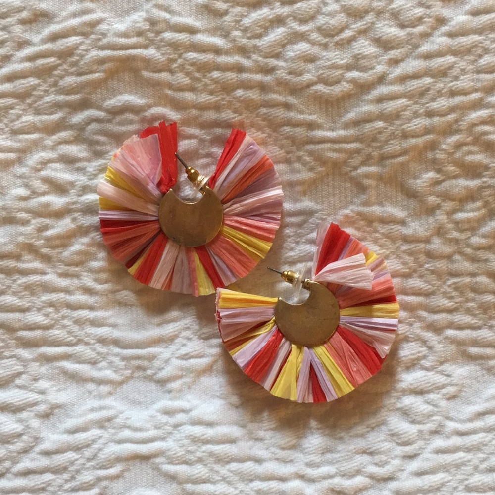 Fringe hoop earrings
